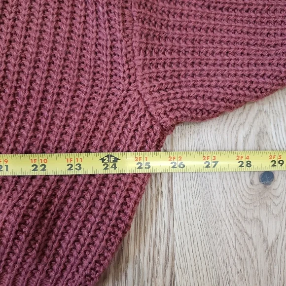 🚨Coco + Jaimeson Destructed Open Weave V-neck Cropped Sweater size Extra Large - Picture 3 of 8